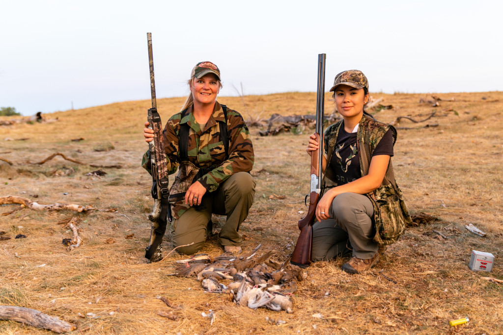 Two women dove hunting.