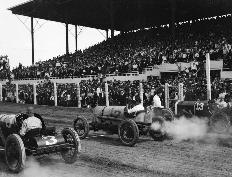 Auto racing at the Nebraska State Fair in the 1920s.