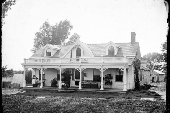 The Morton's house in 1874.