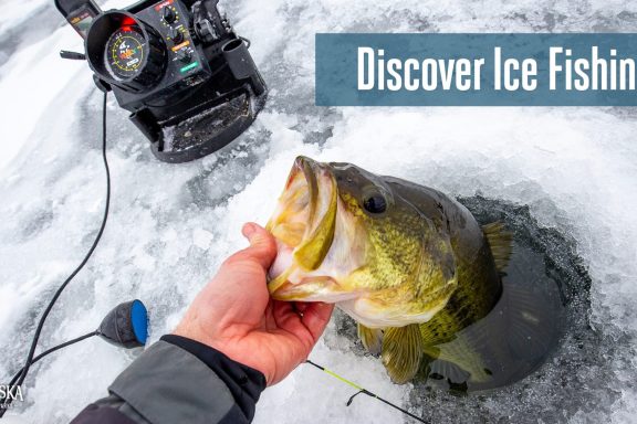 largemouth bass through the ice