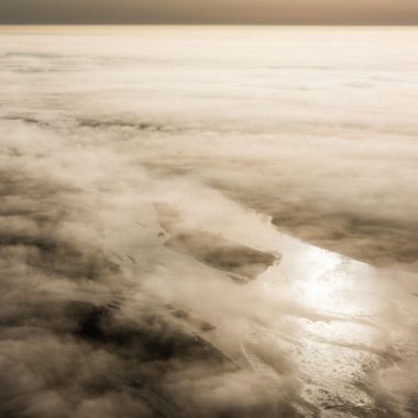 aerial photography fog