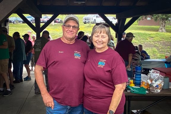 Liz and Gary Doerr of Creighton designed and placed about 60 geocaches at Niobrara State Park.