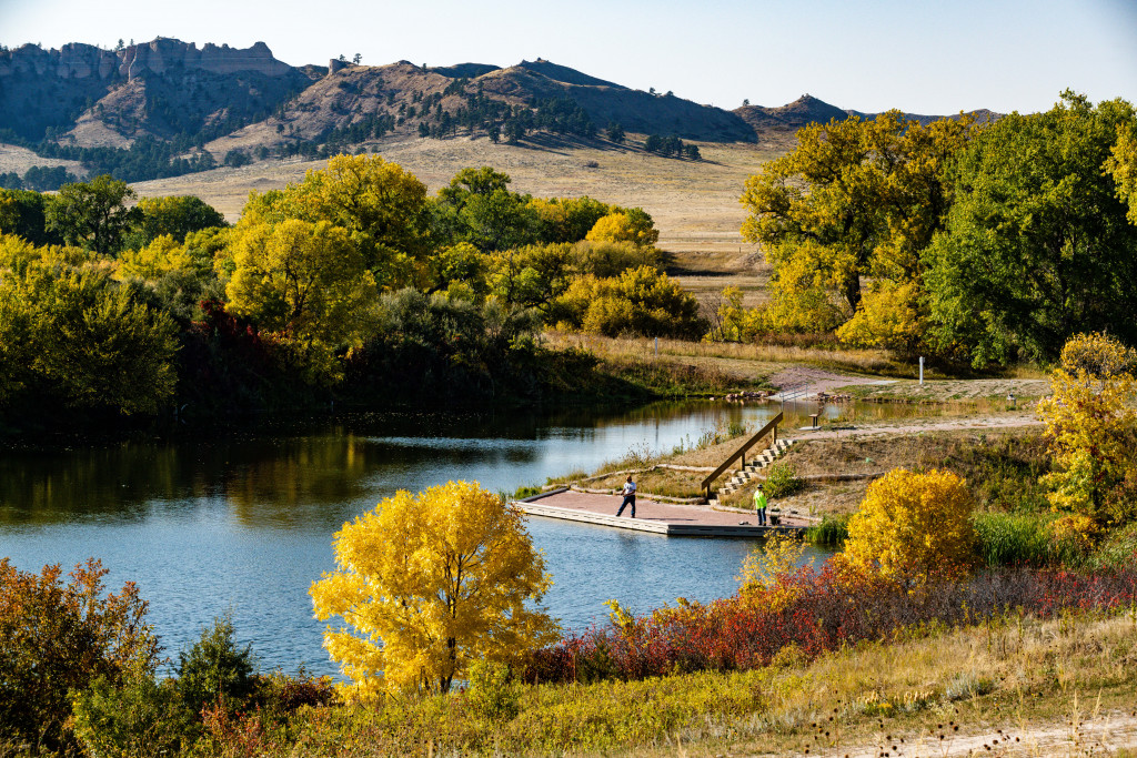 People fishing at Ice House Ponds