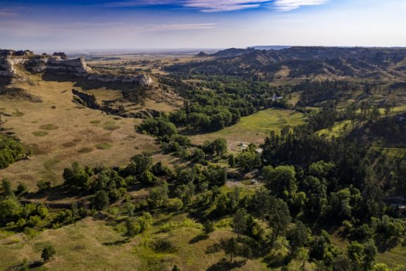 Aerial view of Sowbelly Canyon and Coffee Park