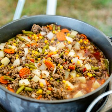 beef stew in a Dutch oven