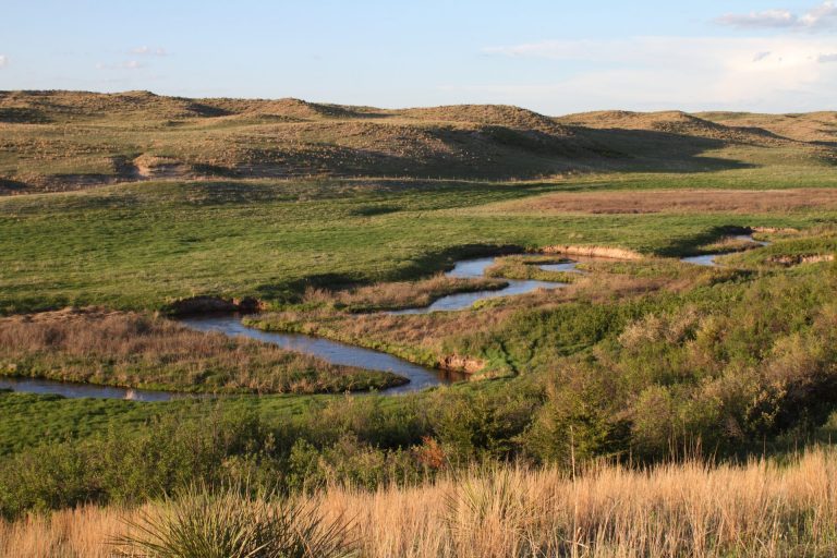 A winding river in the Nebraska Sandhills.