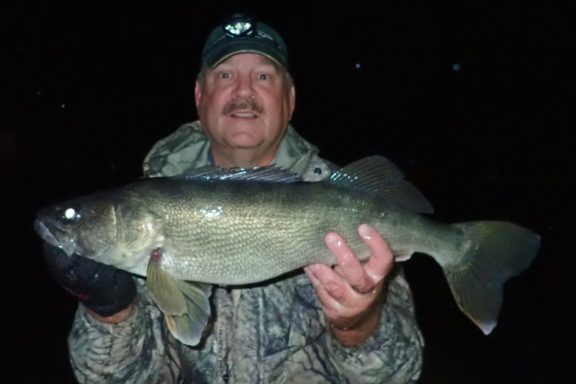 Daryl Bauer with walleye.