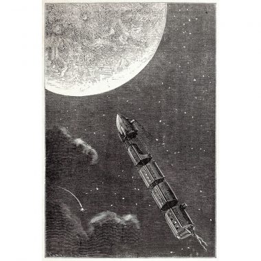 Illustration from Jules Verne, From the Earth to the Moon (1865).