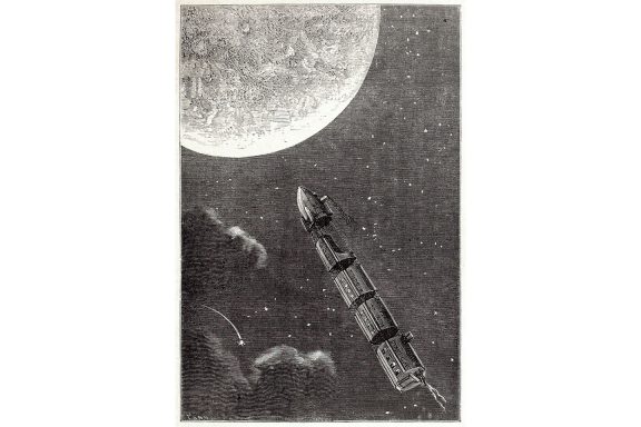 Illustration from Jules Verne, From the Earth to the Moon (1865).