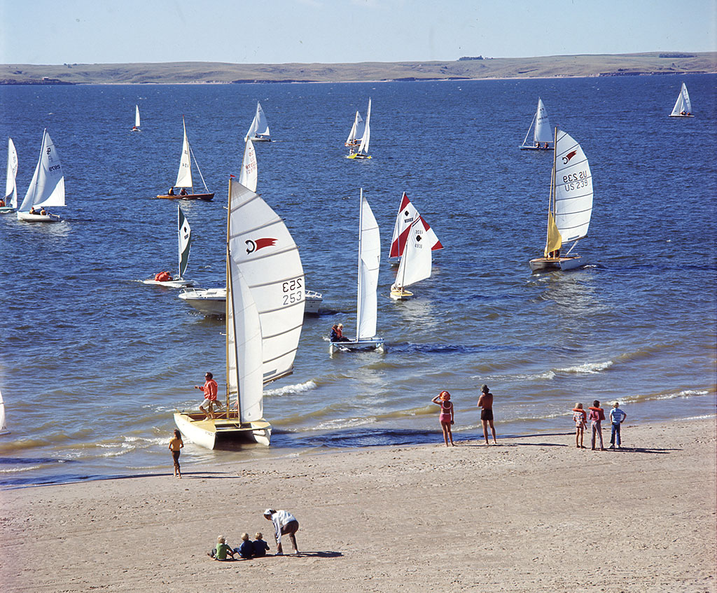 Sailboats on Lake McConaughy.