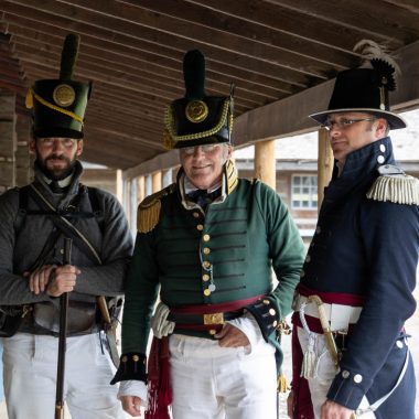 Historical reenactors at Fort Atkinson State Historical Park.