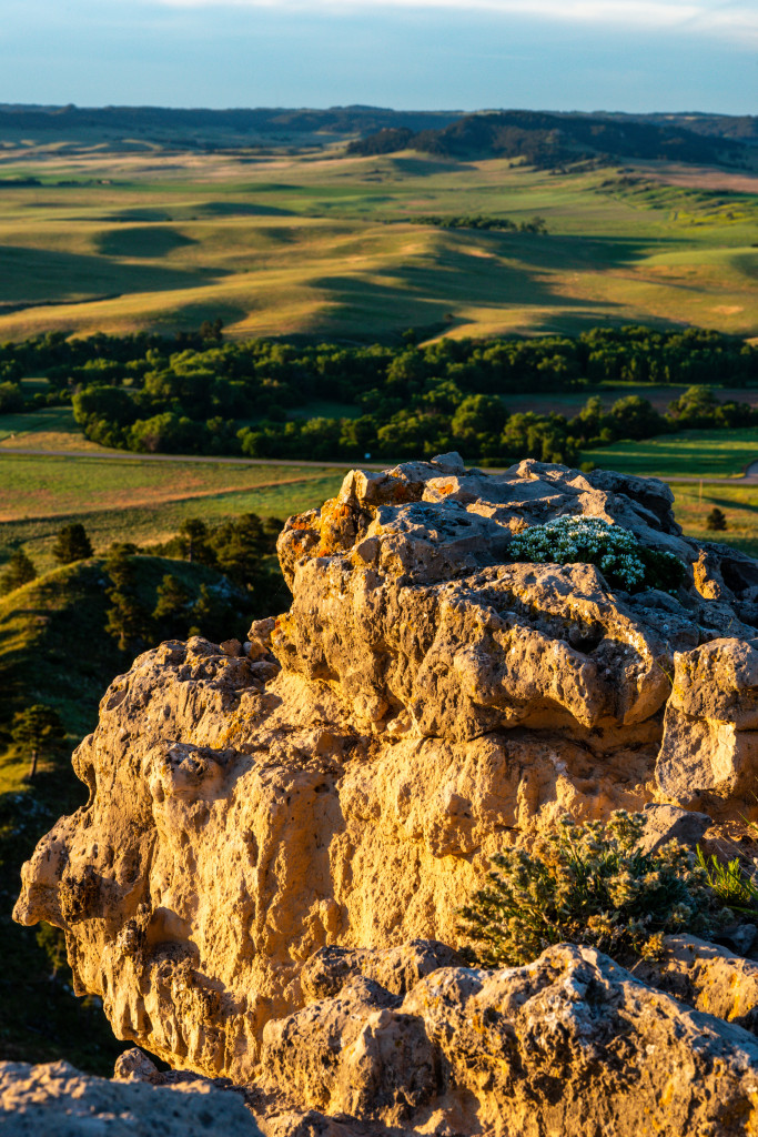 View from the top of Cheyenne Buttes overlooking the valley.